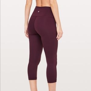Lululemon cropped wunder under pant